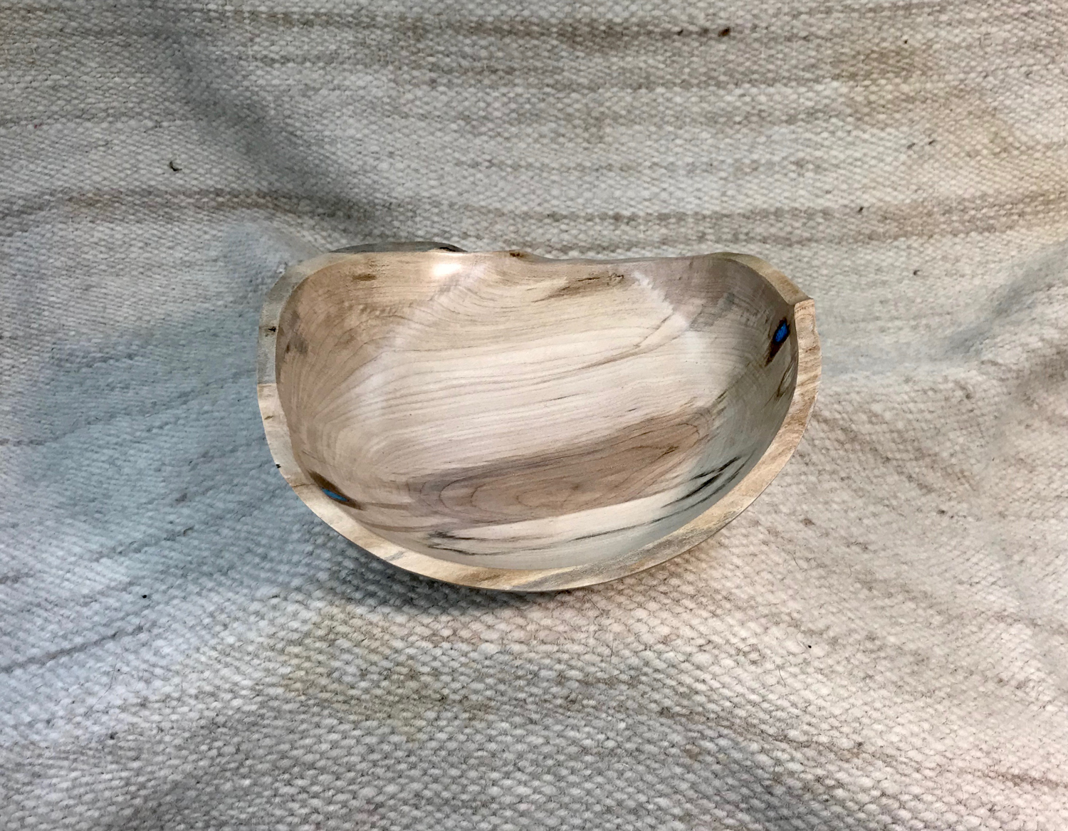 Maple, natural rim, 9x8x3 inches by Sandy Renna